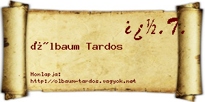 Ölbaum Tardos névjegykártya
